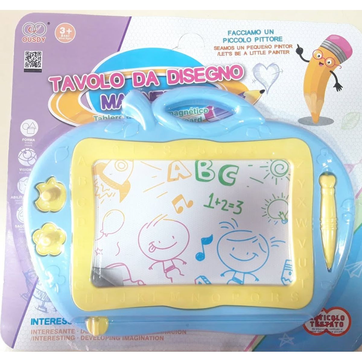 GENERICO - Pizarra Magica Creativa Magnetica Con Lapiz 29×21cm