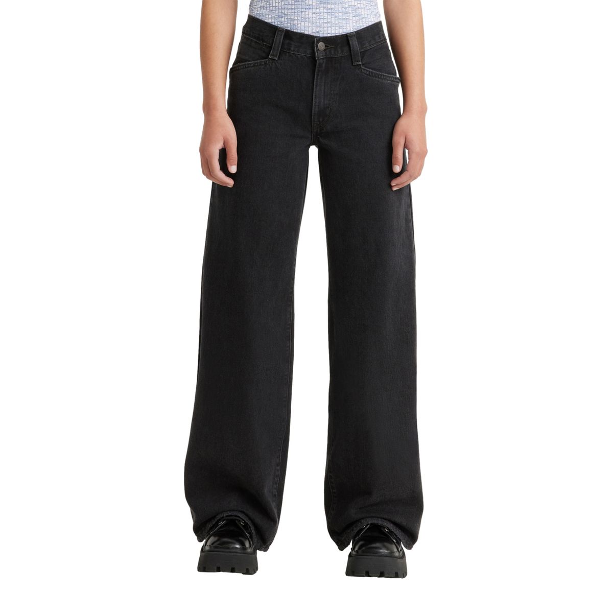 LEVIS - Jeans Mujer 94 Baggy Wide Leg Negro Levis