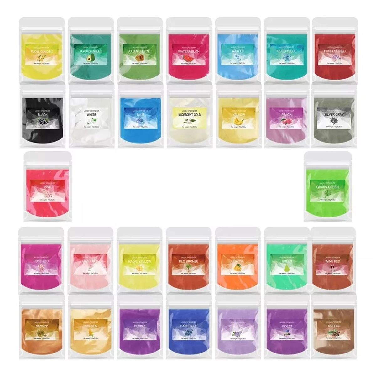 GENERICO - Colorante Para Vela Y Jabón Pigmento 30 Colores Mármol Nácar