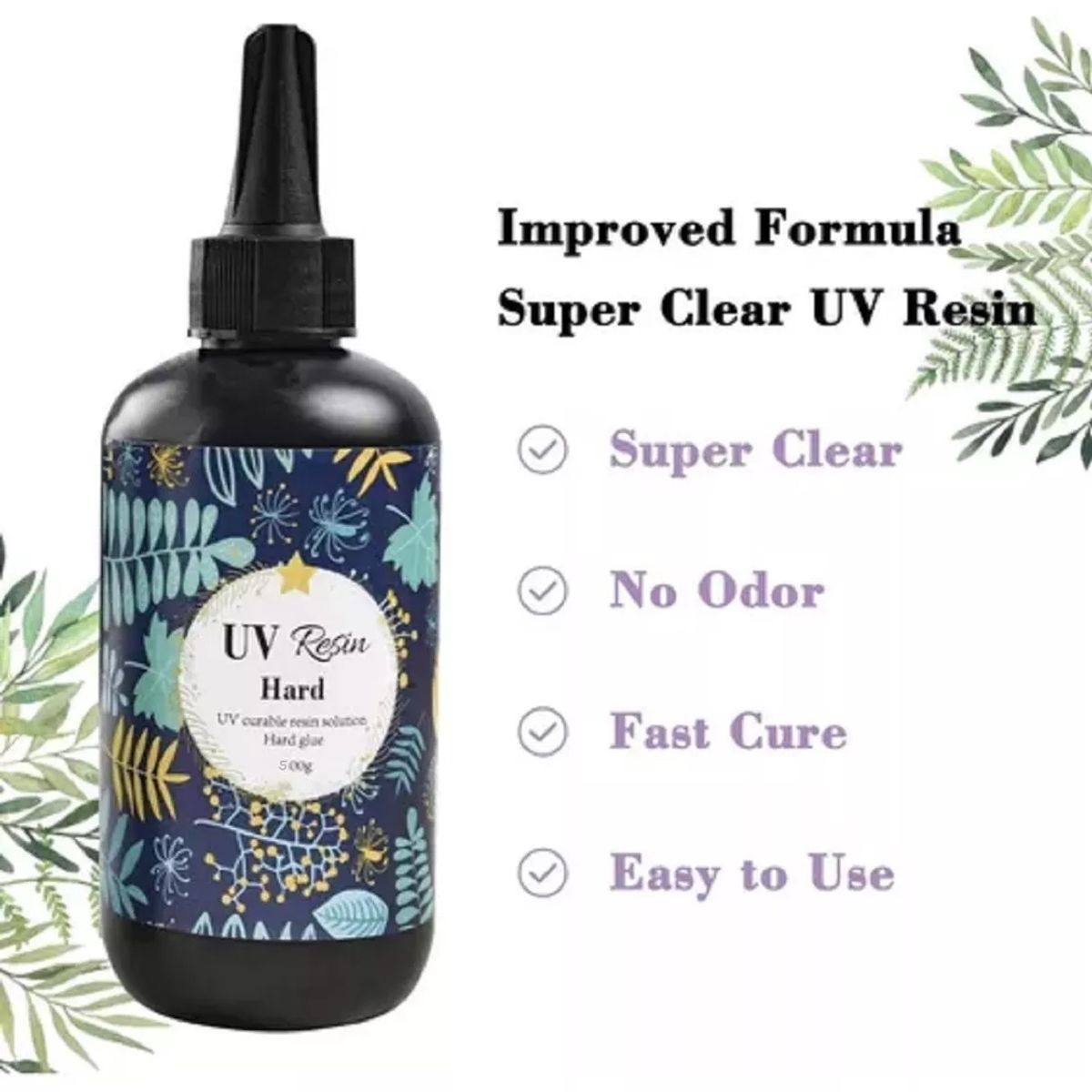 GENERICO - Resina Uv Cristal Curado Ultravioleta Bisuterías Joyas 500g…