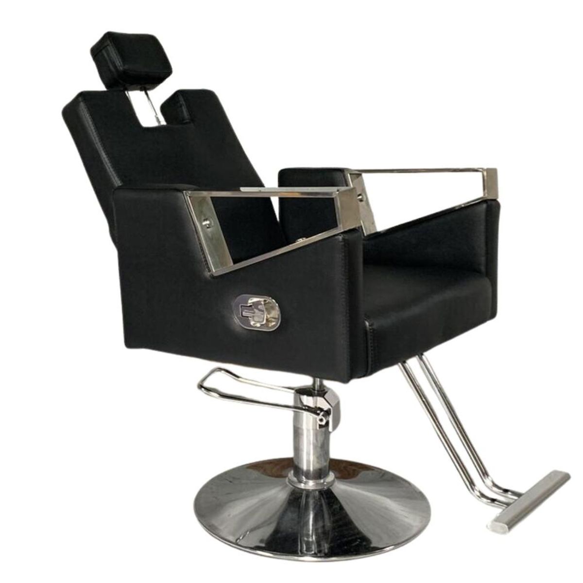 GENERICO - Sillón de Peluquería Elegant Black Reclinable - Negro