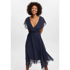 ESPRIT - Maxivestido De Gasa Con Escote En V Mujer