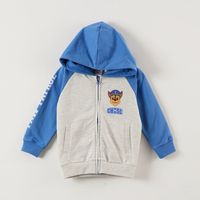 Poleron Con Gorro Niño Raglan Gris