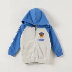 PAW PATROL - Poleron Con Gorro Niño Raglan Gris