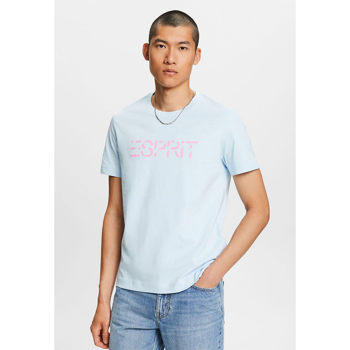 ESPRIT - Polera De Algodón Con Logo Esprit Hombre Esprit ESPRIT