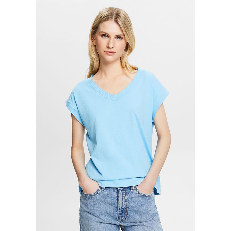 ESPRIT - Polera Con Cuello En V Mujer Esprit ESPRIT