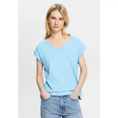 ESPRIT - Polera Con Cuello En V Mujer