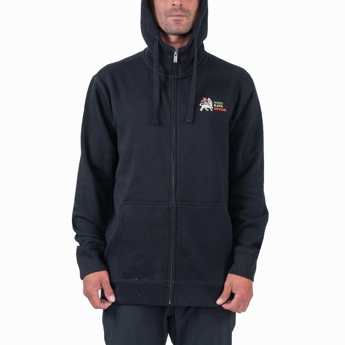 KAYA UNITE - Polerón Hombre Full Zip Rasta Black