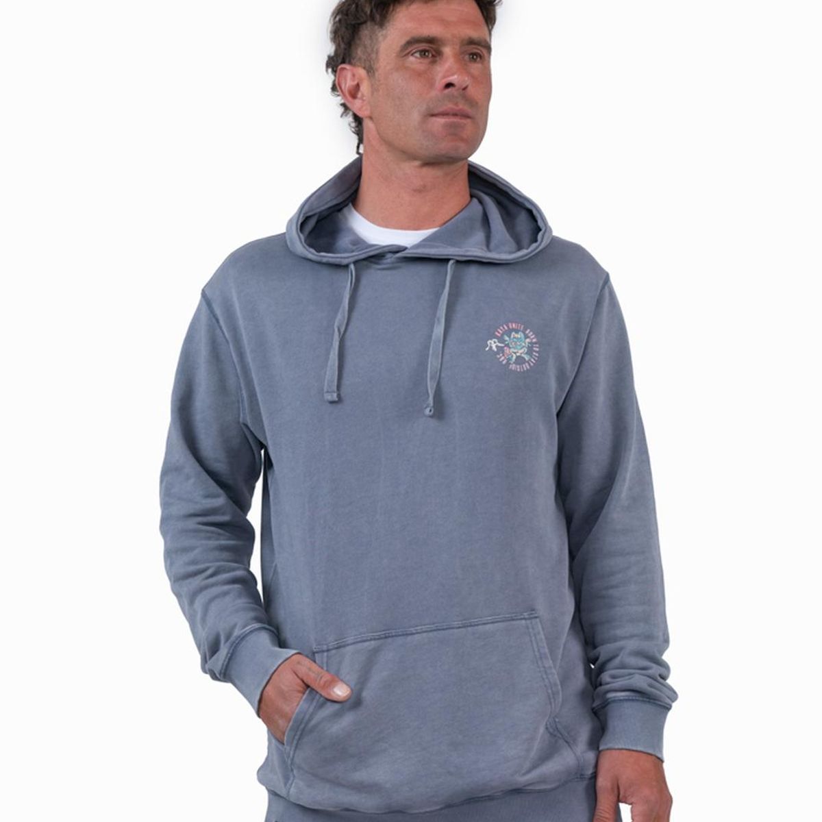 KAYA UNITE - Polerón Hombre Hoodie Liviano Balance Blue