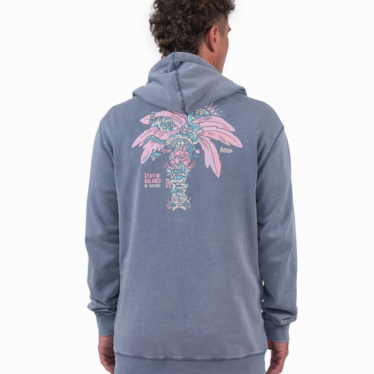 KAYA UNITE - Polerón Hombre Hoodie Liviano Balance Blue