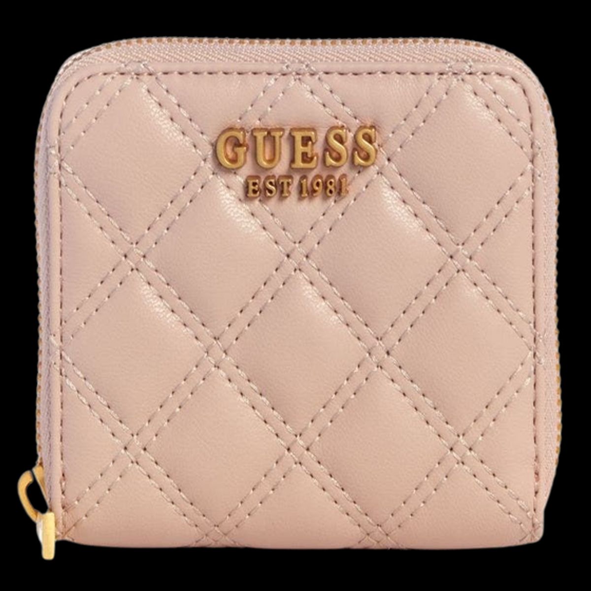 GUESS - Billetera Giully Slg Small Zip Around Crema Guess