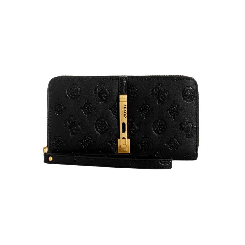 GUESS - Billetera James Logo Slg Large Zip Arndd Negro GUESS