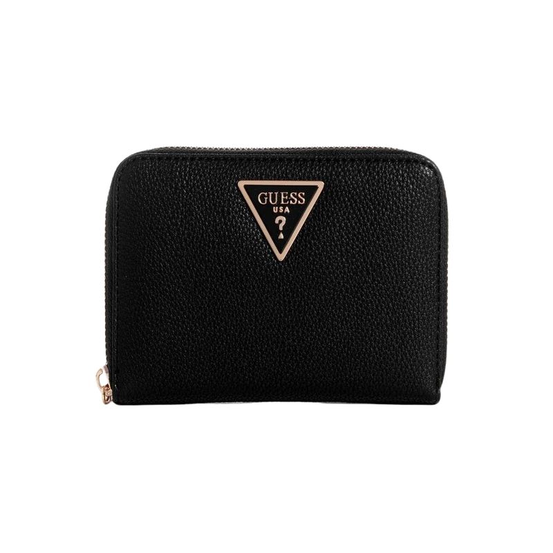 GUESS - Billetera Laurel Slg Medium Zip Around Negro GUESS