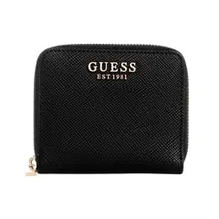 GUESS - Billetera Laurel Slg Small Zip Around Negro