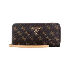 GUESS - Billetera Laurel Slg Large Zip Around Café