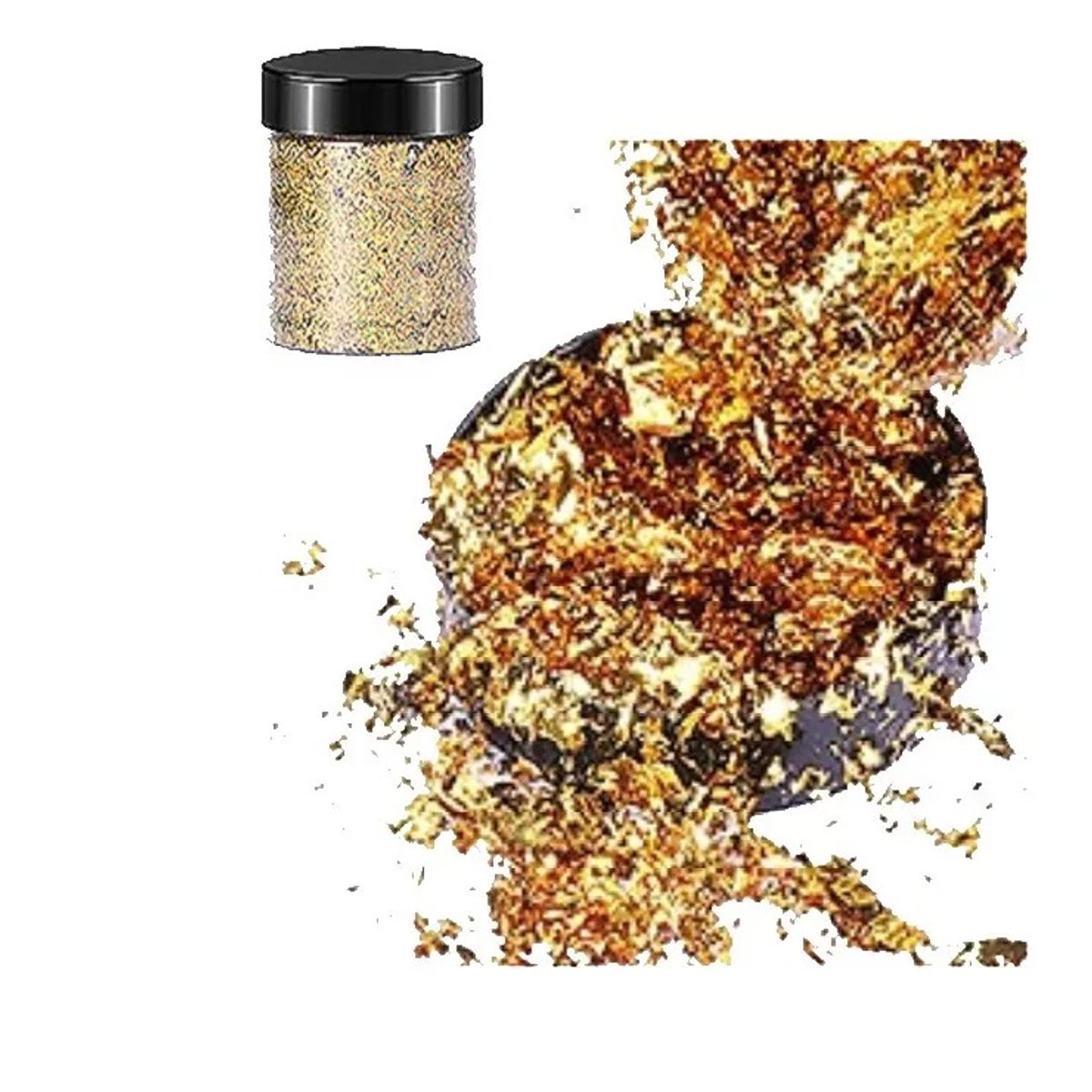 GENERICO - Escamas En Hoja Oro Karat Papel Resina Epóxica Flake Uñas
