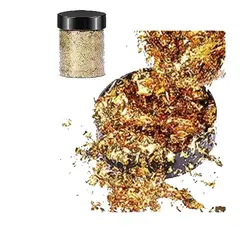 GENERICO - Escamas En Hoja Oro Karat Papel Resina Epóxica Flake Uñas