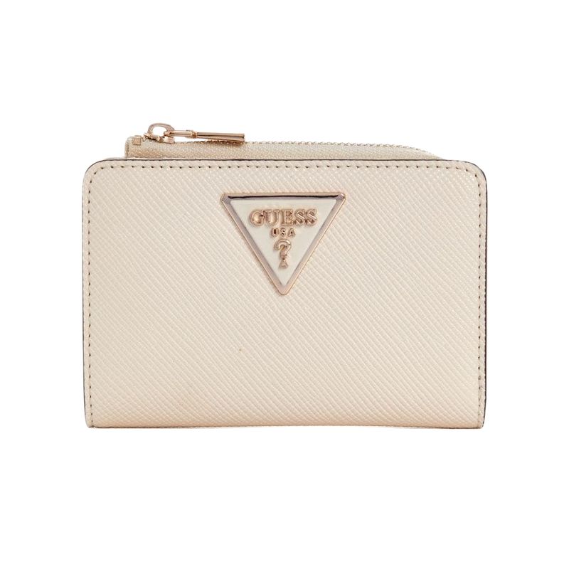 GUESS - Billetera Laurel Zip Around Card Case Rosado Guess