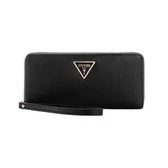 GUESS - Billetera Laurel Slg Large Zip Around Negro