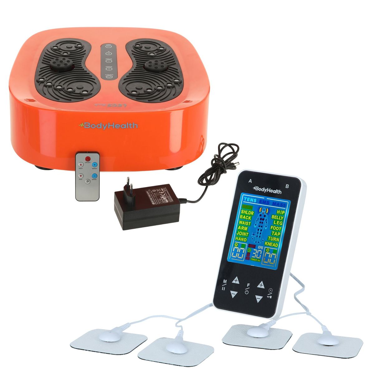 BODYHEALTH - Pack Masajeador de Pies Legs Revit + Electro Estimulador Nopain FX