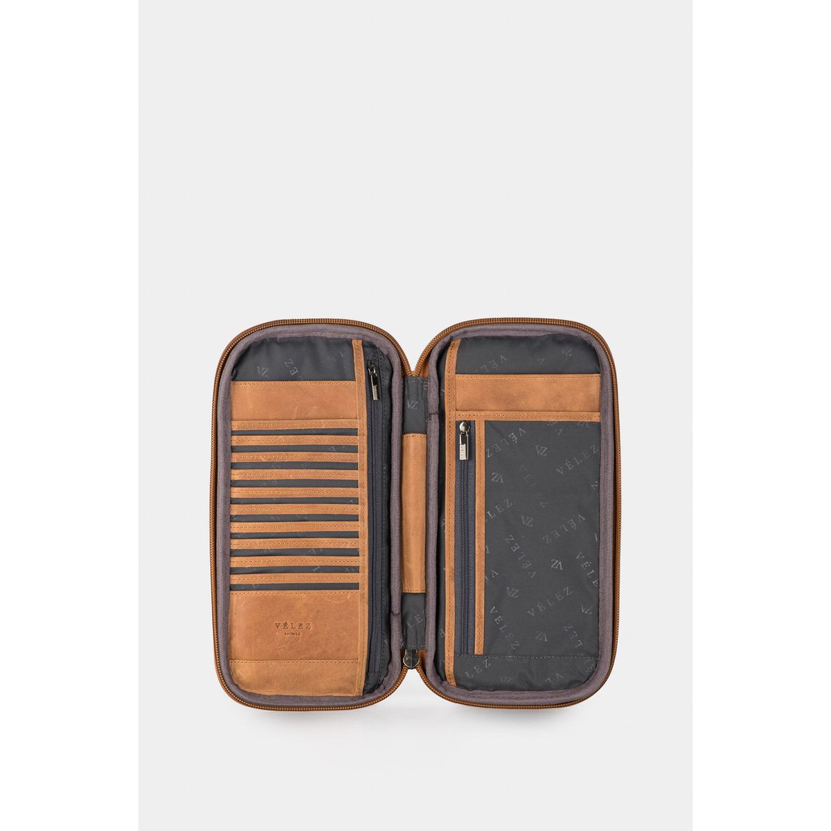 VELEZ - Vélez Porta Pasaporte De Cuero Para Hombre Ibis Miel