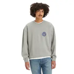 LEVIS - Polerón Hombre Relaxd Graphic Crew Gris