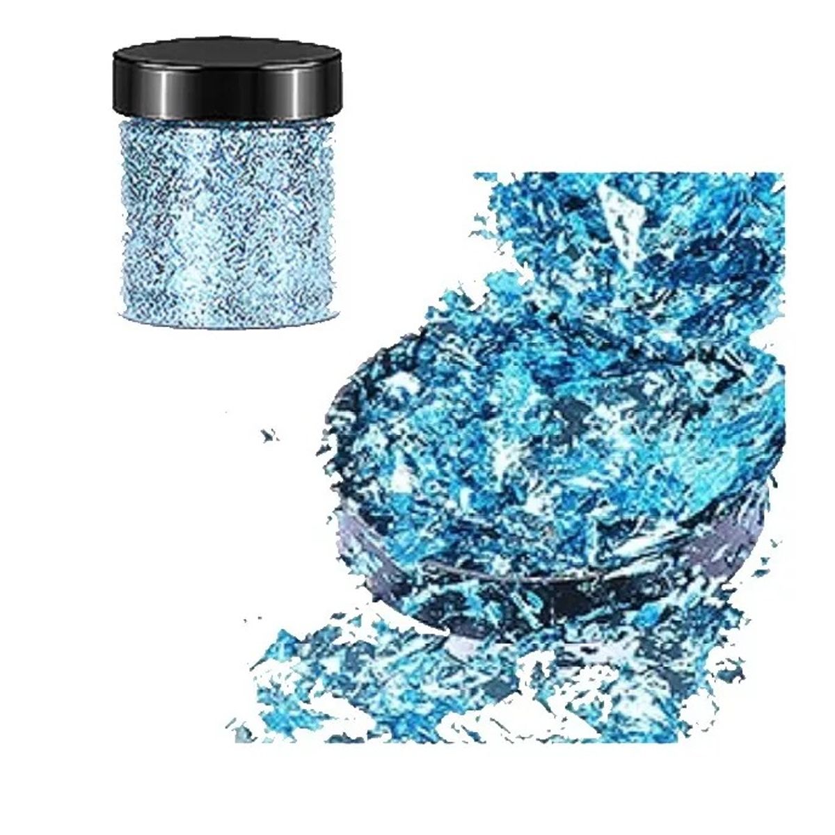 GENERICO - Escamas En Hoja Sky Blue Papel Resina Epóxica Flake Uñas