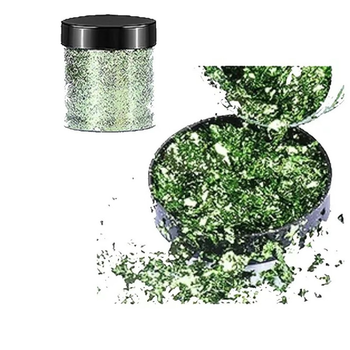 GENERICO - Escamas En Hoja Verde Grass Papel Resina Epóxica Flake Uñas