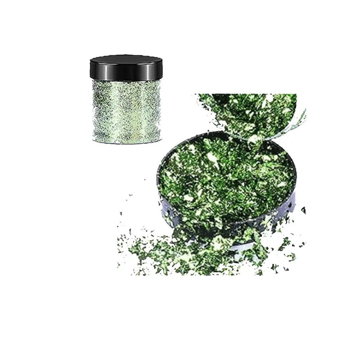 GENERICO - Escamas En Hoja Verde Grass Papel Resina Epóxica Flake Uñas