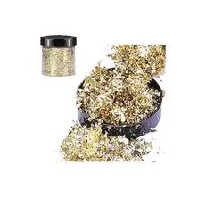 GENERICO - Escamas En Hoja Oro Luz Clara Papel Resina Epóxica Flake