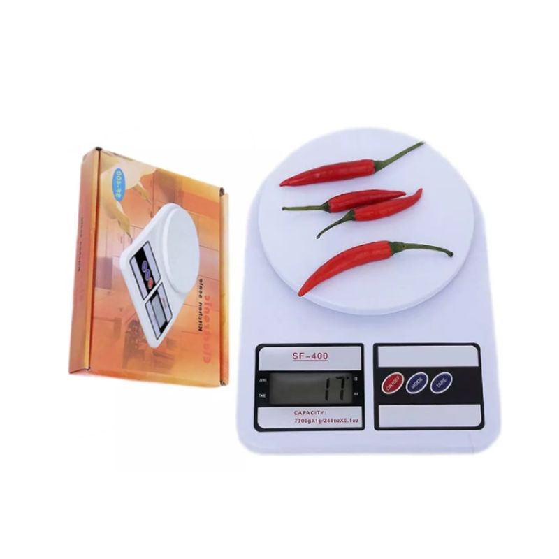 GENERICO - Balanza Pesa Digital Para Cocina Comercio De 7 Kg Color Blanco