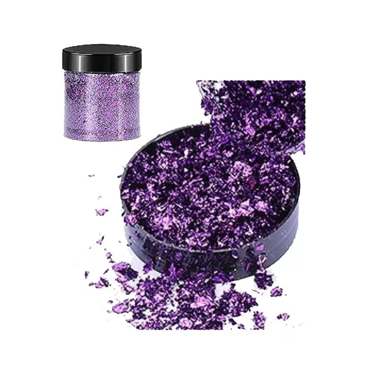 GENERICO - Escamas En Hoja Purple Papel Resina Epóxica Flake Uñas