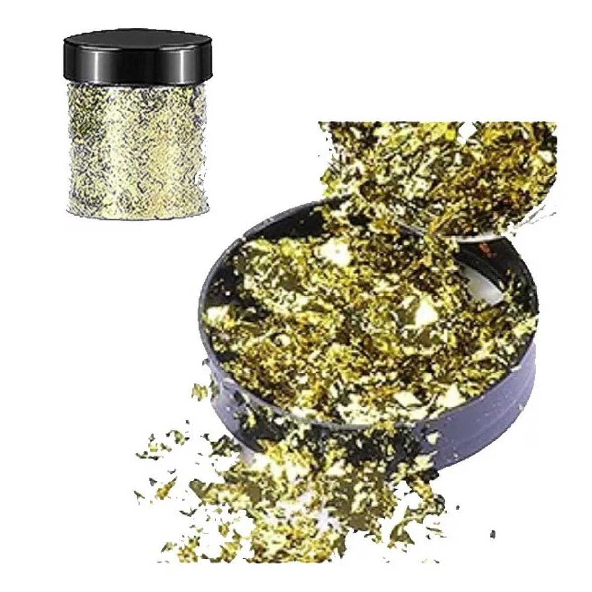 GENERICO - Escamas En Hoja Oro Papel Resina Epóxica Flake Uñas Foil