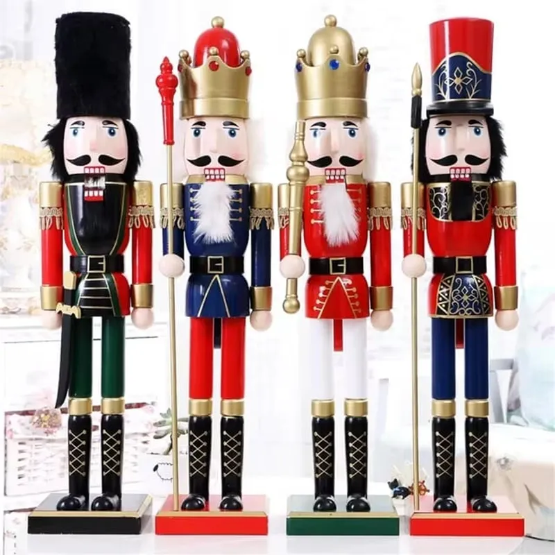 GENERICO - Soldados Cascanueces Colores Navideños 60 Cm