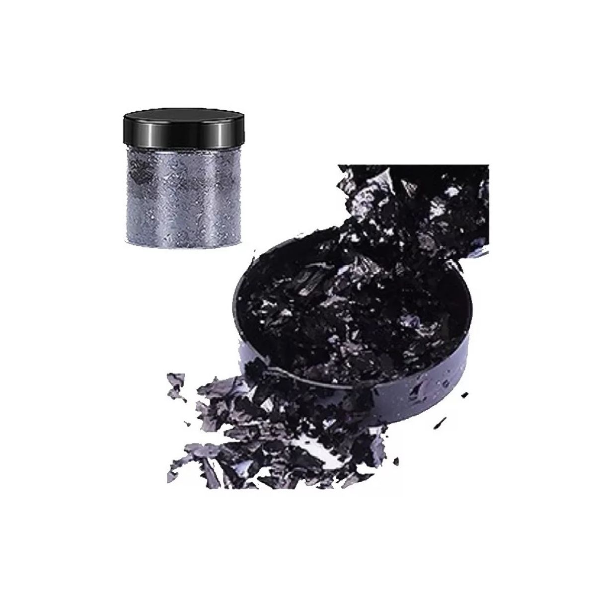 GENERICO - Escamas En Hoja Negro Papel Resina Epóxica Flake Uñas Foil