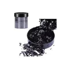 GENERICO - Escamas En Hoja Negro Papel Resina Epóxica Flake Uñas Foil