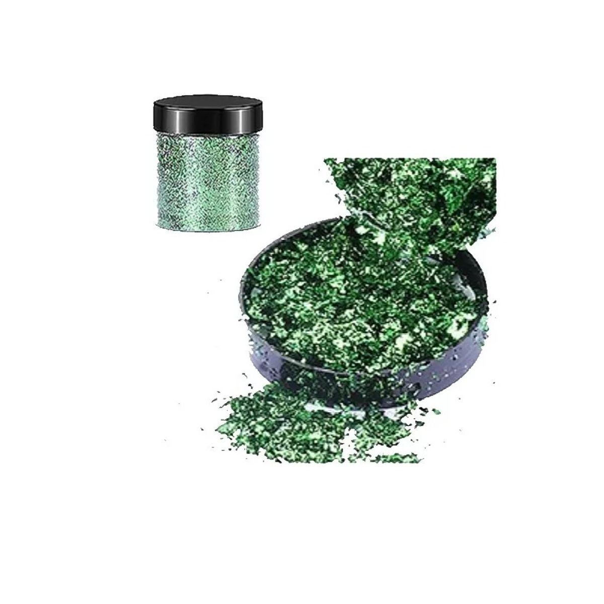 GENERICO - Escamas En Hoja Verde Papel Resina Epóxica Flake Uñas Foil