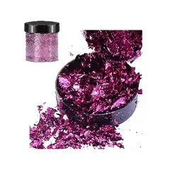 GENERICO - Escamas En Hoja Rose Red Papel Resina Epóxica Flake Uñas