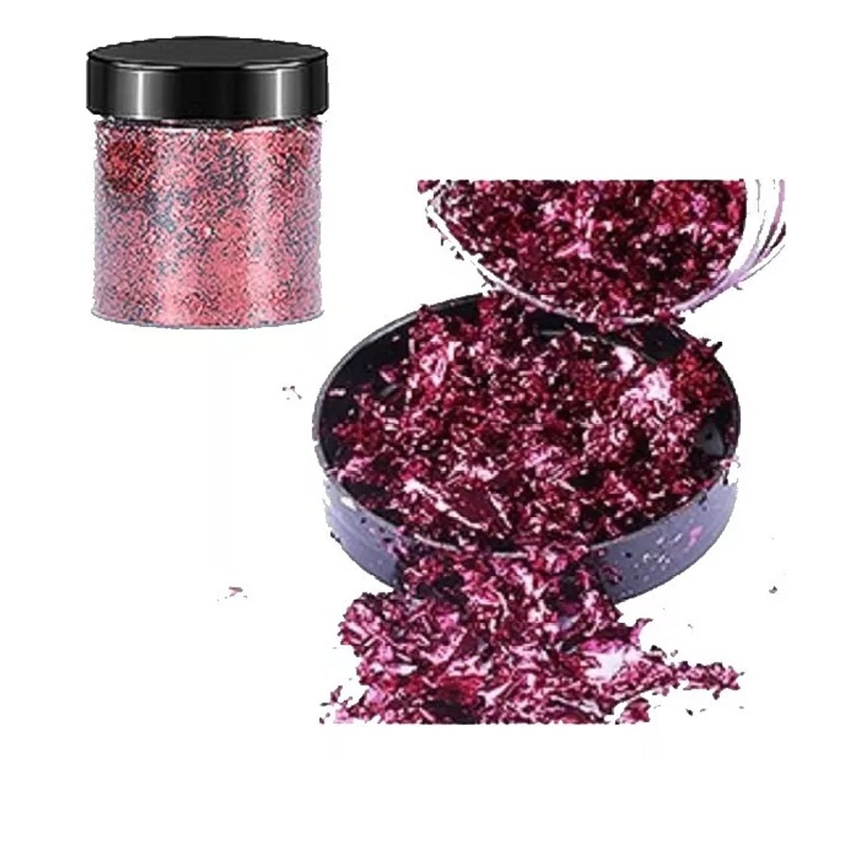 GENERICO - Escamas En Hoja Pink Clara Papel Resina Epóxica Flake