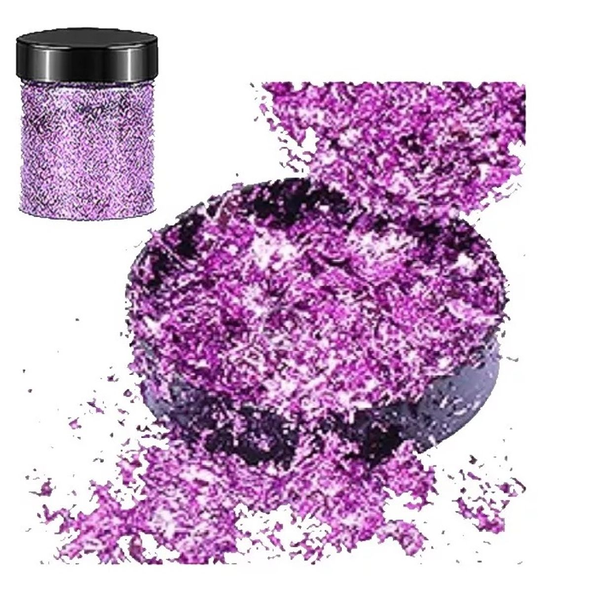 GENERICO - Escamas En Hoja Fucsia Papel Resina Epóxica Flake Uñas Foil