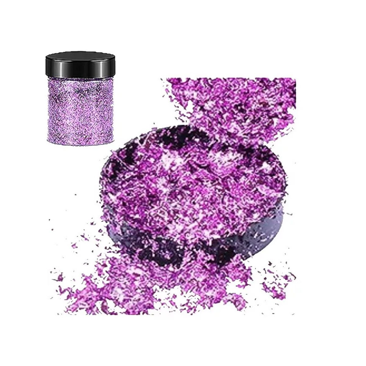 GENERICO - Escamas En Hoja Fucsia Papel Resina Epóxica Flake Uñas Foil