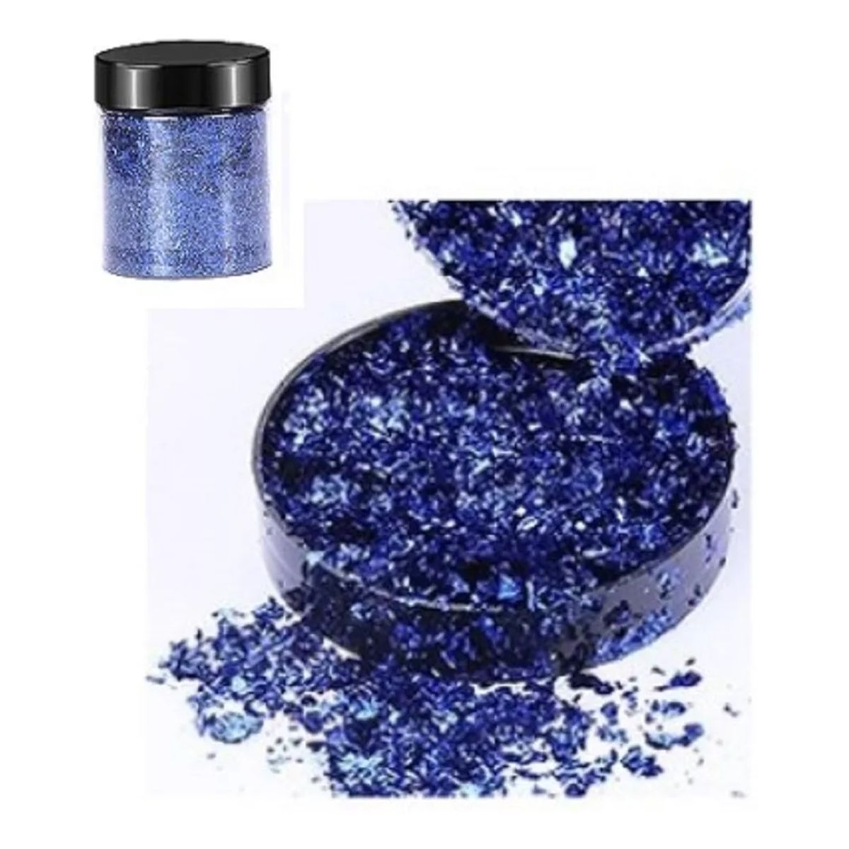GENERICO - Escamas En Hoja Azul Papel Resina Epóxica Flake Uñas Foil