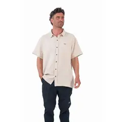 KAYA UNITE - Camisa Hombre Lino Sand