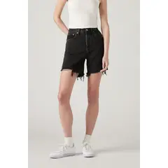 LEVIS - Shorts Mujer 501 Original Mid Thigh Negro