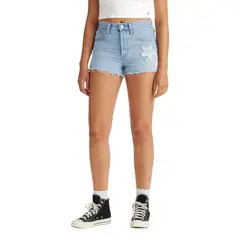 LEVIS - Shorts Mujer 501 Original Short Celeste