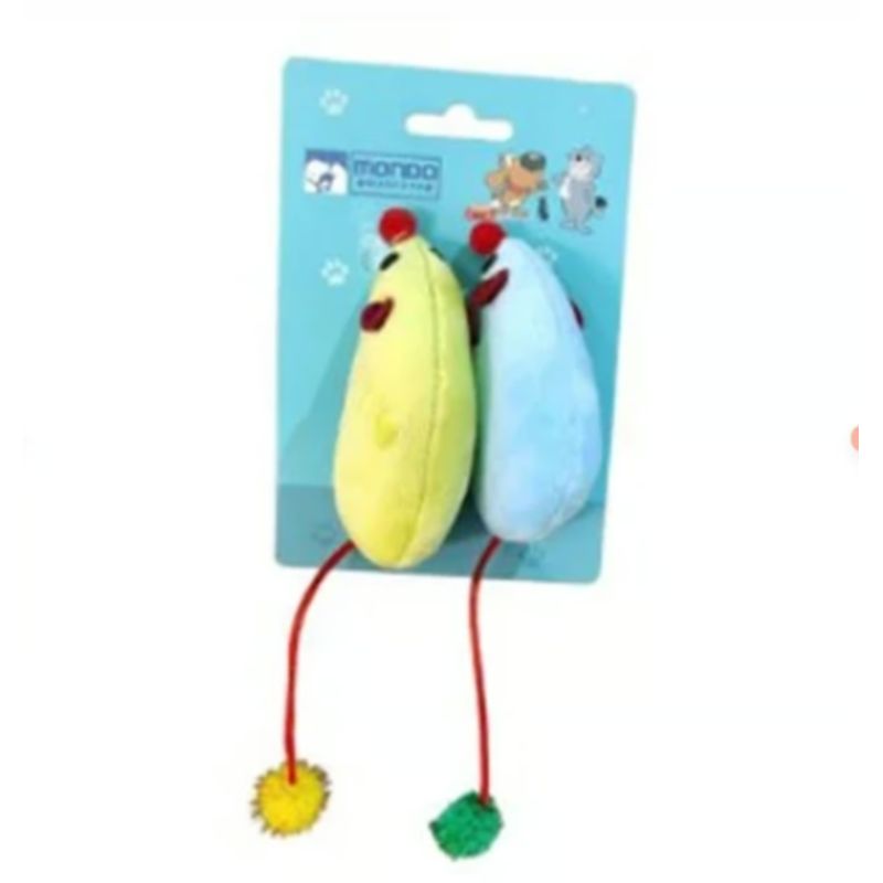 GENERICO - Juguete Para Gato Raton De Peluche 2 Unidades