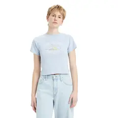 LEVIS - Polera Mujer Sporty Tee Celeste