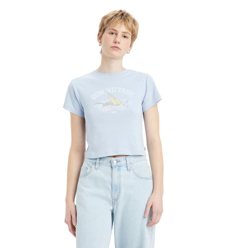 LEVIS - Polera Mujer Sporty Tee Celeste Levis