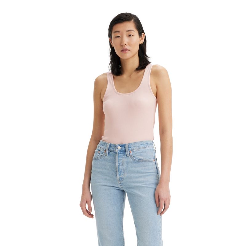 LEVIS - Polera Mujer Rib Tank Rosado Levis