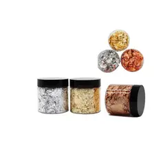 GENERICO - Escamas En Hoja Oro Plata Cobre Flake Foil Purpurina Uñas